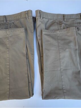 2 Pair Dockers Men's Chino Pants in Khaki/Tan-42x32-#office#casual#golf#beach
